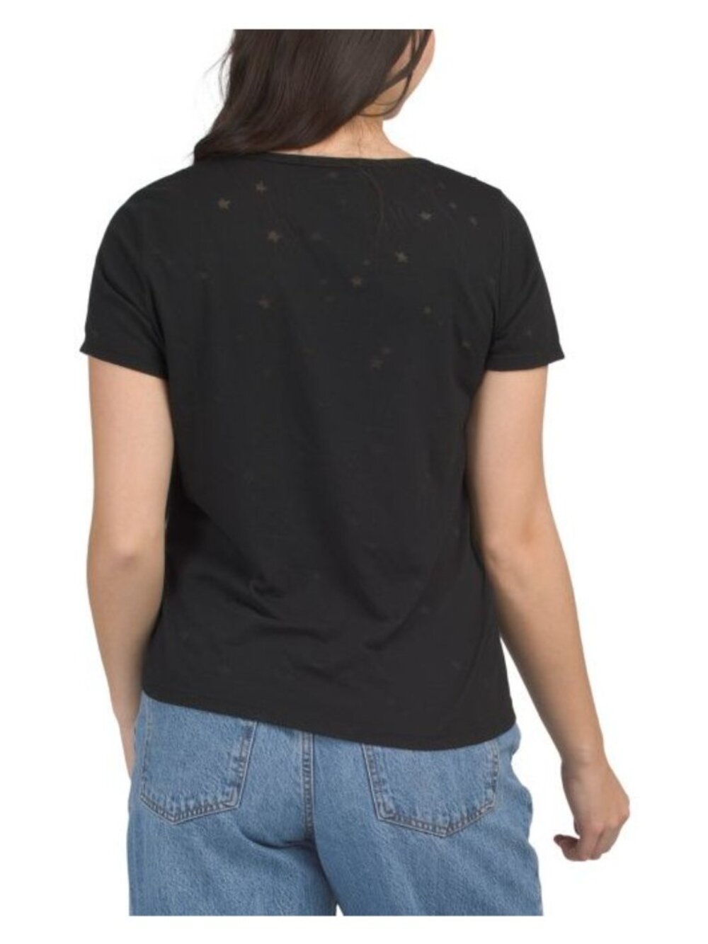 Michael Stars Skyler V-Neck T-Shirt Made in the USA Black New with Tag - Picture 2 of 3